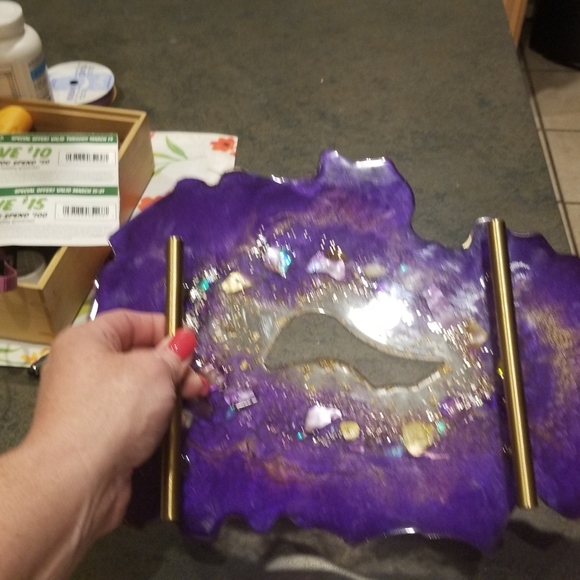 Resin tray and 4 coast set custom made - Picture 1 of 6